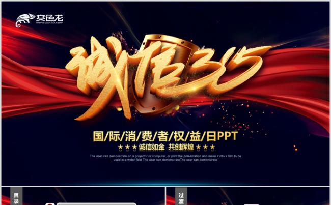 3·15在行动诚信消费者权益保护日维权PPT模板缩略图