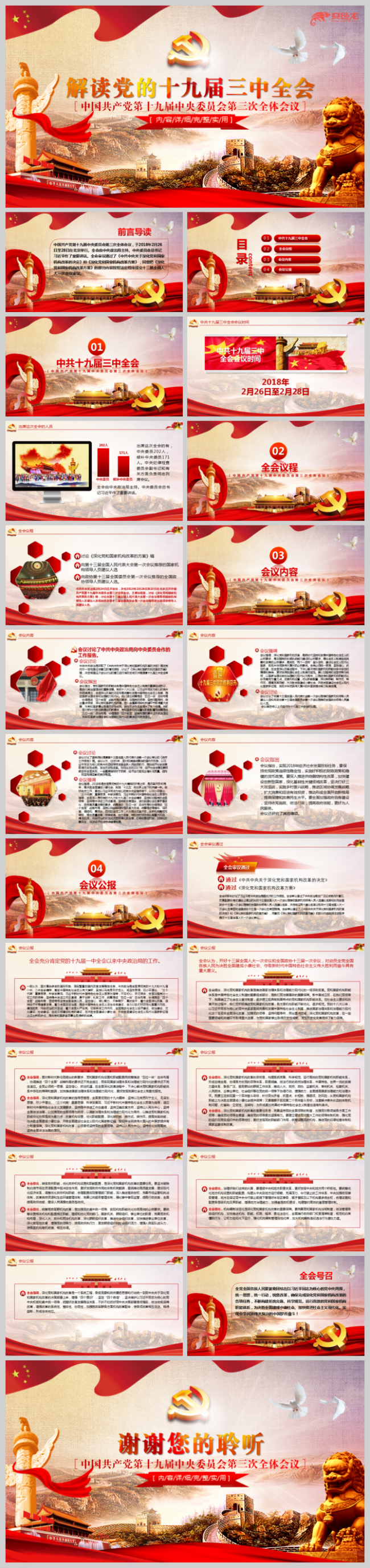 聚焦两会学习解读十九届三中全会公报精神解读PPT