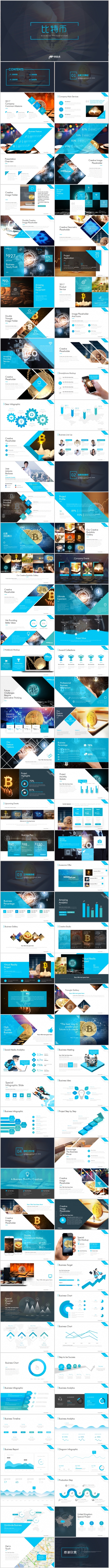 比特币虚拟货币世界金融营销策划广告PPT模板