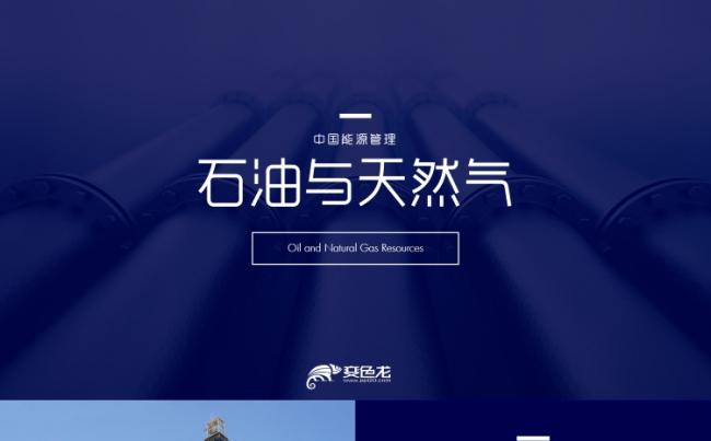 蓝色天然气石油公司介绍企业介绍简介PPT模版缩略图