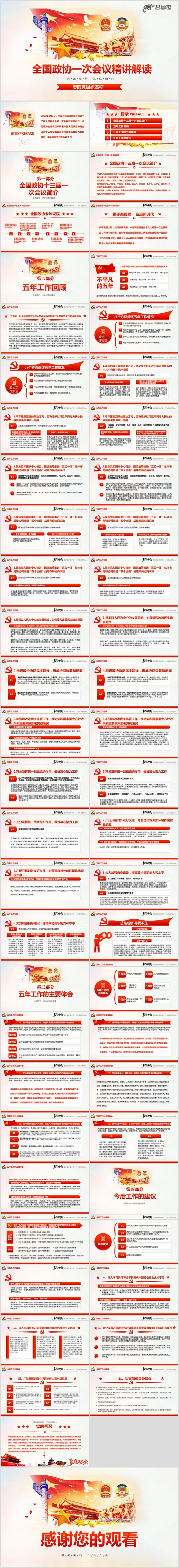 2018全国两会政协常委会工作报告ppt