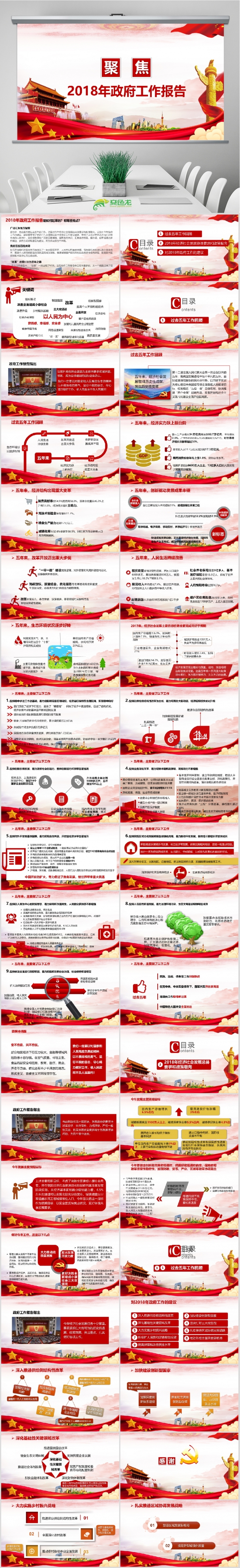 聚焦两会2018政协十三届一次会议解读党政学习PPT政府报告