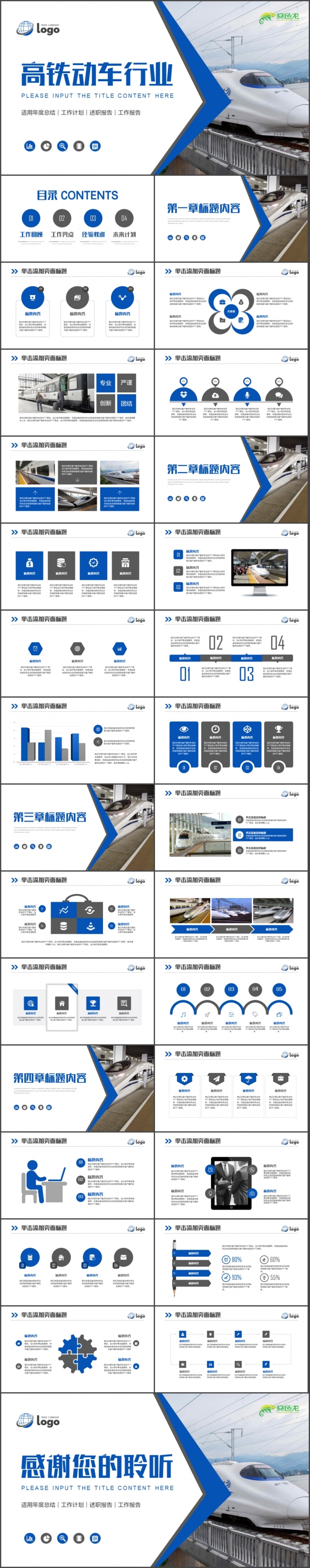 【高铁动车】火车铁路局中铁公司铁路运输工作汇报商务PPT