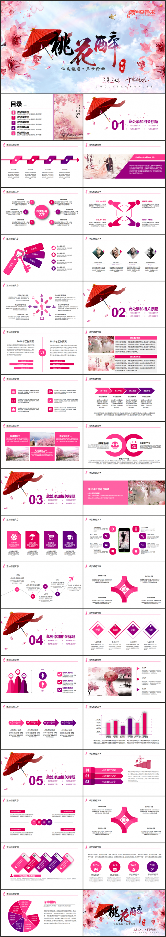 三生三世十里桃花工作总结汇报商务计划2018商业计划书PPT