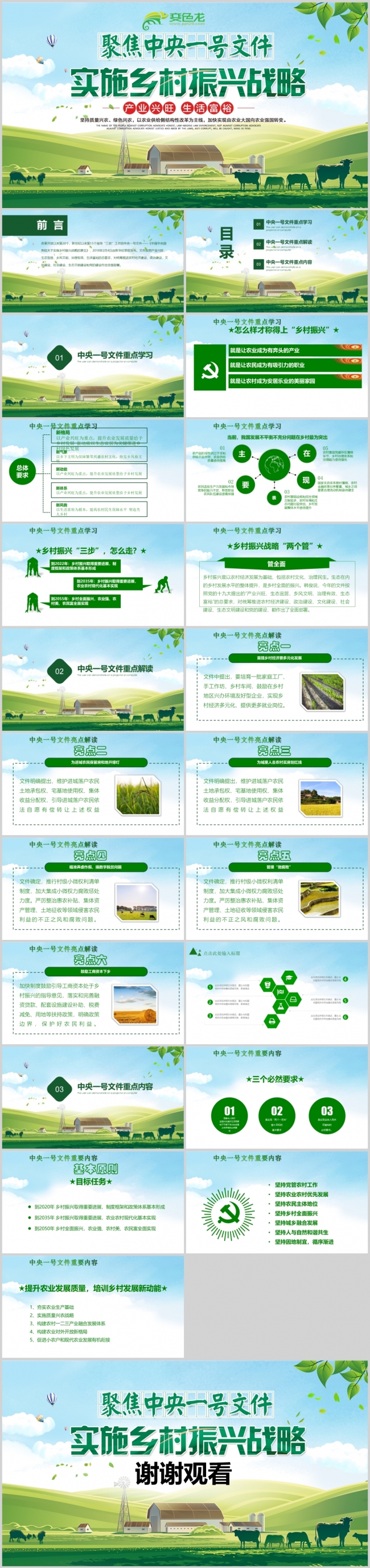 学习2018中央一号文件乡村振兴战略解读PPT
