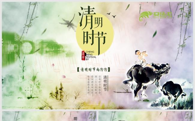 清新时尚清明时节活动策划PPT模板缩略图