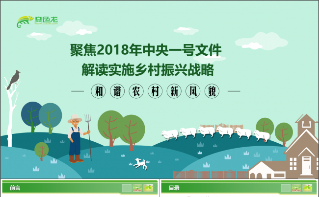 学习2018中央一号文件乡村振兴战略解读PPT缩略图