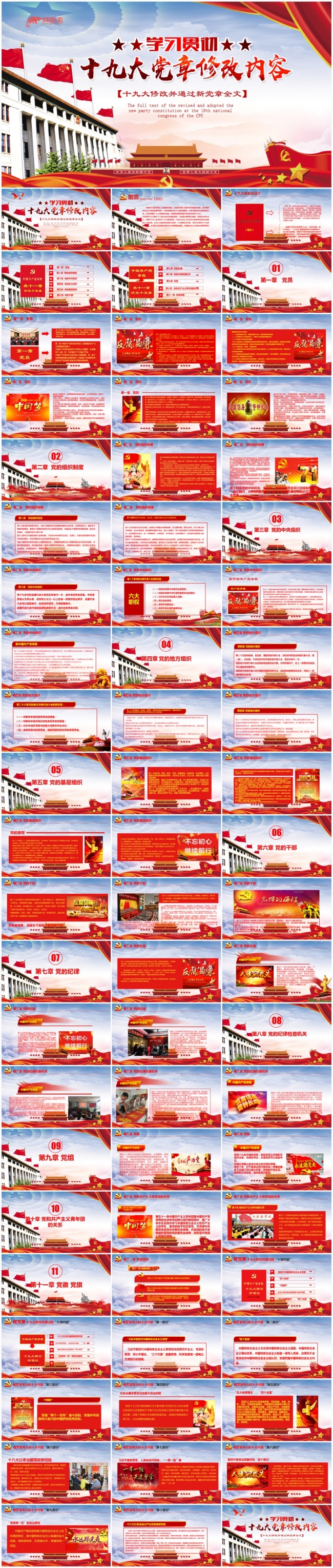 十九大新党章中国共产党章程学习解读PPT
