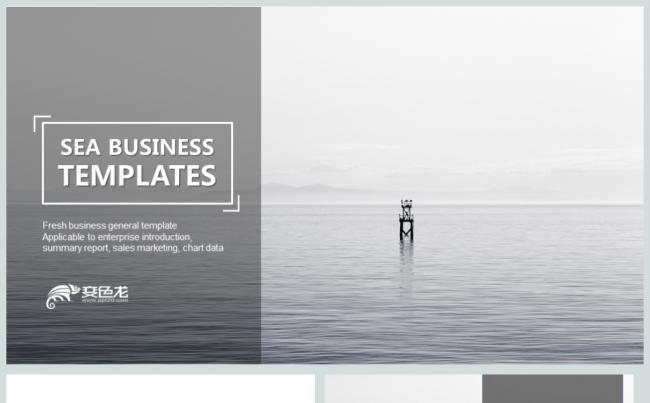 简约大海商务项目策划融资PPT动态模板缩略图