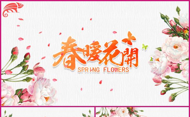 清新淡雅春暖花开商商业计划书商务宣传文化执行力培训汇报述职缩略图