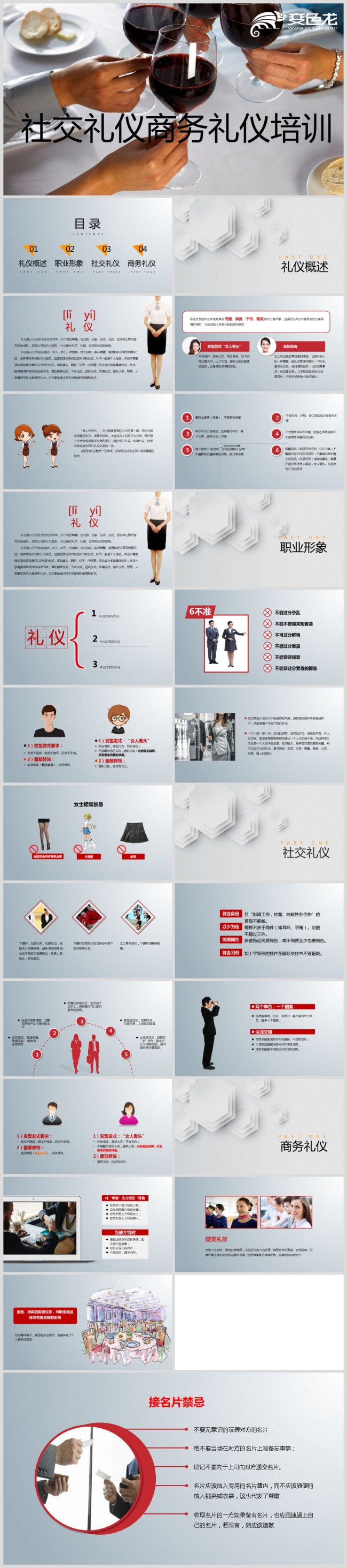 商务礼仪培训PPT模板