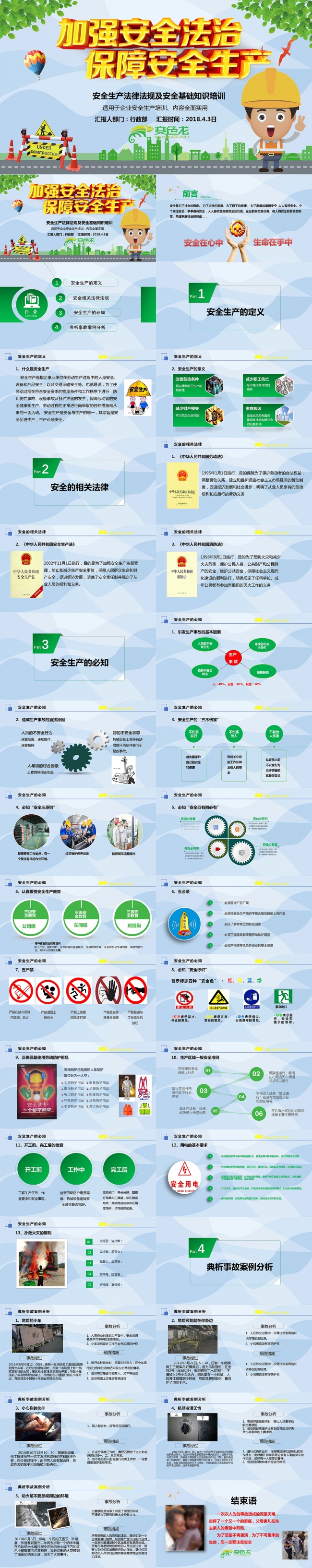 安全生产教育培训PPT 安全管理 安全作业  安全生产PPT