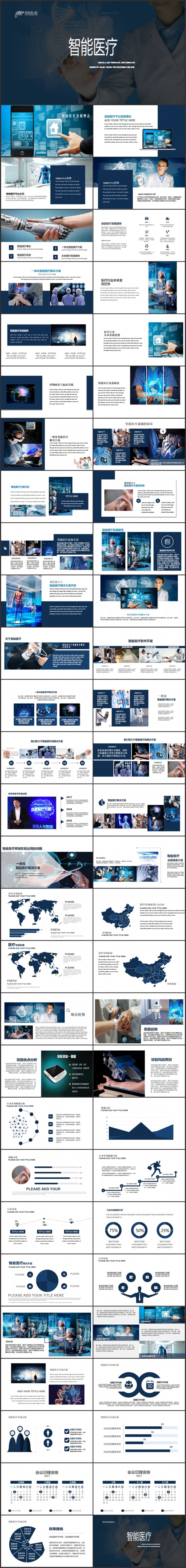 智能医疗医院医学医药医疗工作总结项目报告计划书智慧医疗ppt