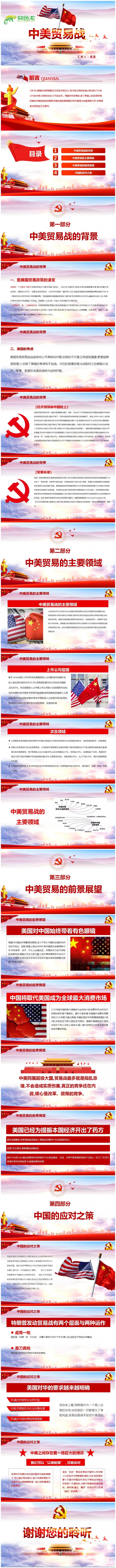 中美贸易战全面解读PPT模板