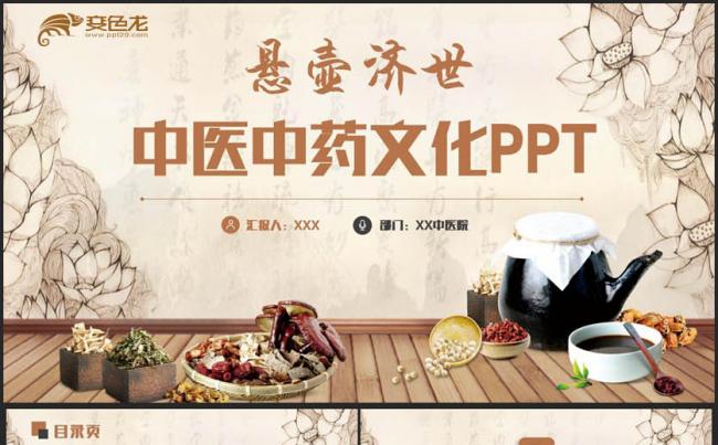 【传统中医药学】复古动感中药医养生文化药材草药PPT缩略图