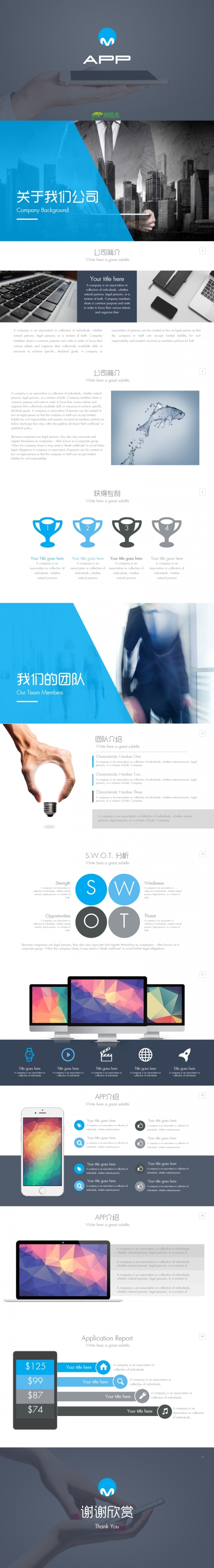 【狂人作品】手机APP应用程序开发介绍PPT模板