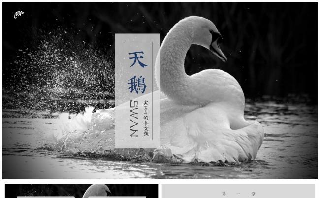 黑白性冷淡风 天鹅幻想曲创意高端计划总结汇报推广演讲介绍通用缩略图