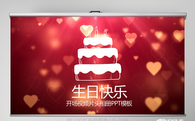 生日快乐生日派对电子相册动态PPT模板 教学设计 年终总结缩略图