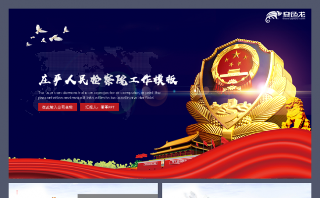 庄严人民检察院工作汇报犯罪调查贪污腐败整治歪风邪气处理模板缩略图