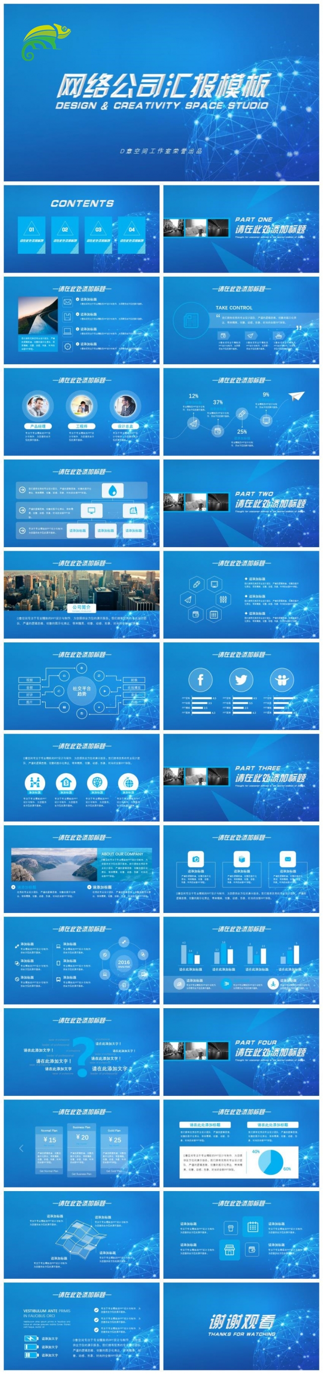 网络公司汇报模板