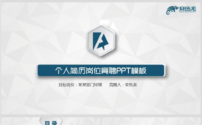 半立体风格个人求职岗位竞聘报告演讲述职报告ppt缩略图
