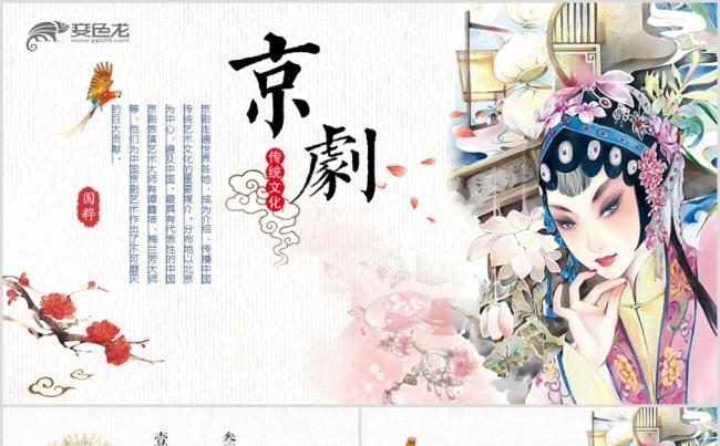 中国风国粹京剧文化艺术PPT模板缩略图