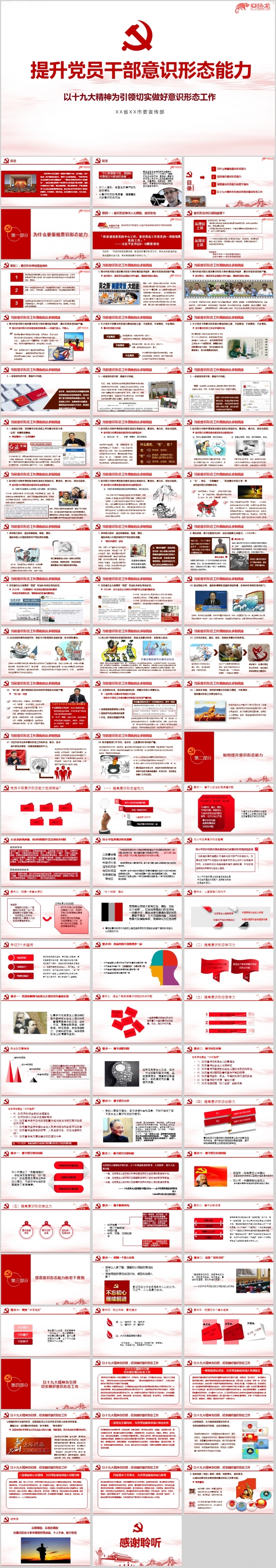 学习贯彻十九大精神提升党员干部意识形态能力专题党课ppt课件