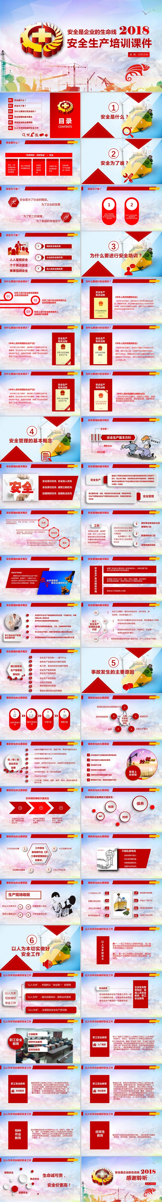 安全生产月企业员工安全管理安全生产培训课件PPT模板