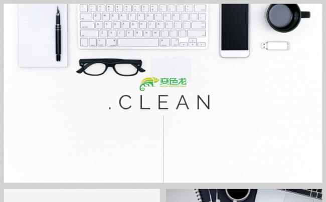 2018蓝色极简商务汇报PPT模板缩略图
