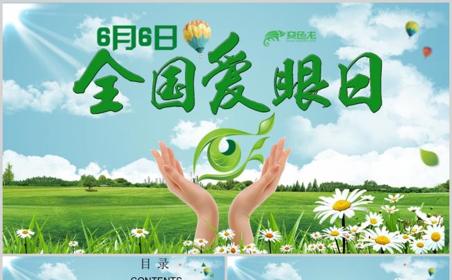  眼睛眼科视觉视力洞察力全国爱眼日PPT缩略图