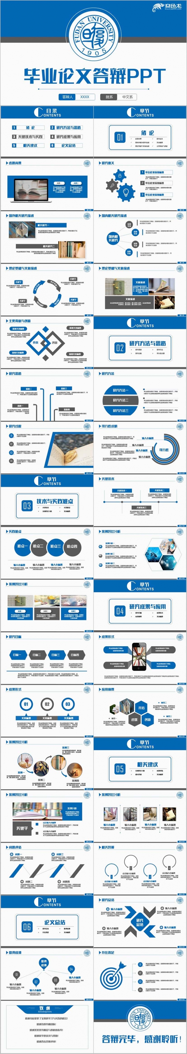 简约实用风毕业论文毕业答辩毕业设计毕业论文论文答辩开题PPT