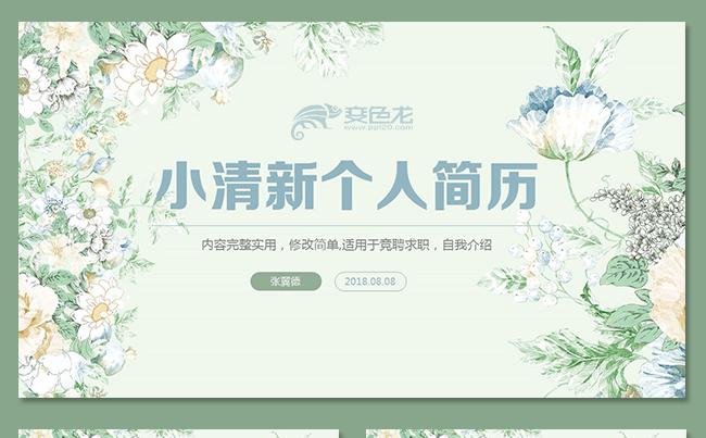 小清新简约岗位竞聘求职竞聘个人简历述职报告职业规划工作总结缩略图