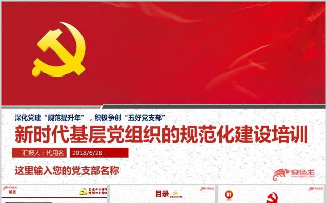 新时代基层党组织党支部的规范化标准化建设培训ppt课件模板缩略图