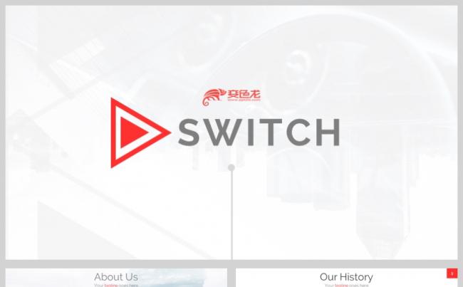 2018红色极简商务汇报PPT模板缩略图