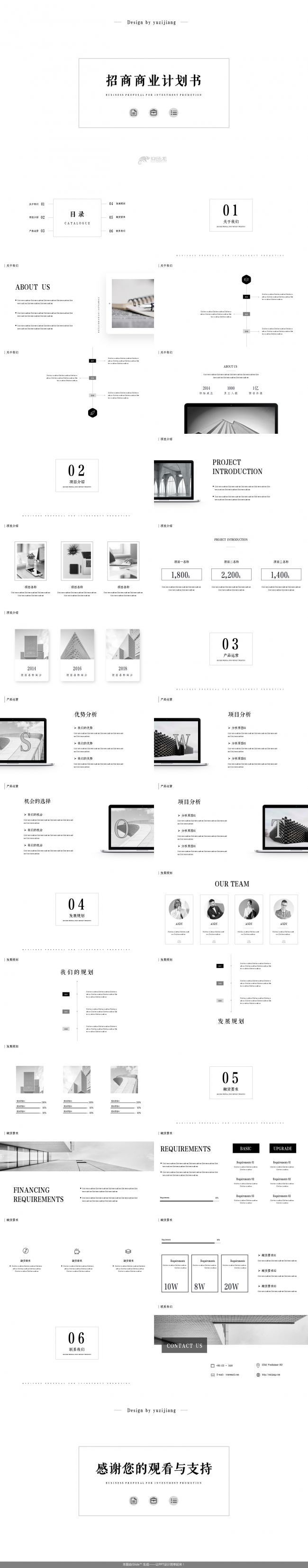 【鱼】清爽简洁实用商业计划书完整版