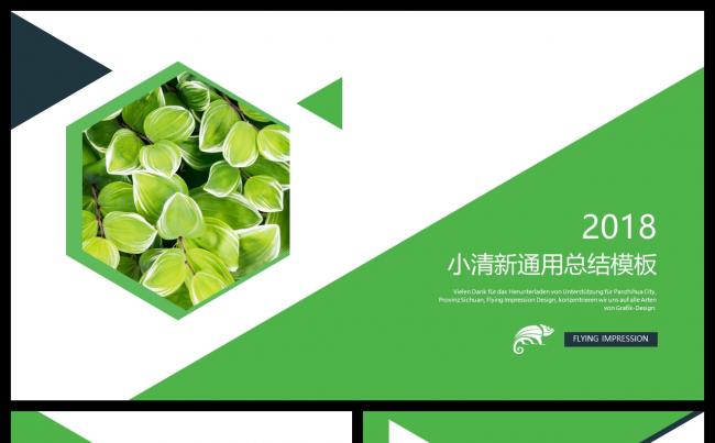 （飞印象）平面视觉设计丨小清新商务通用模板缩略图