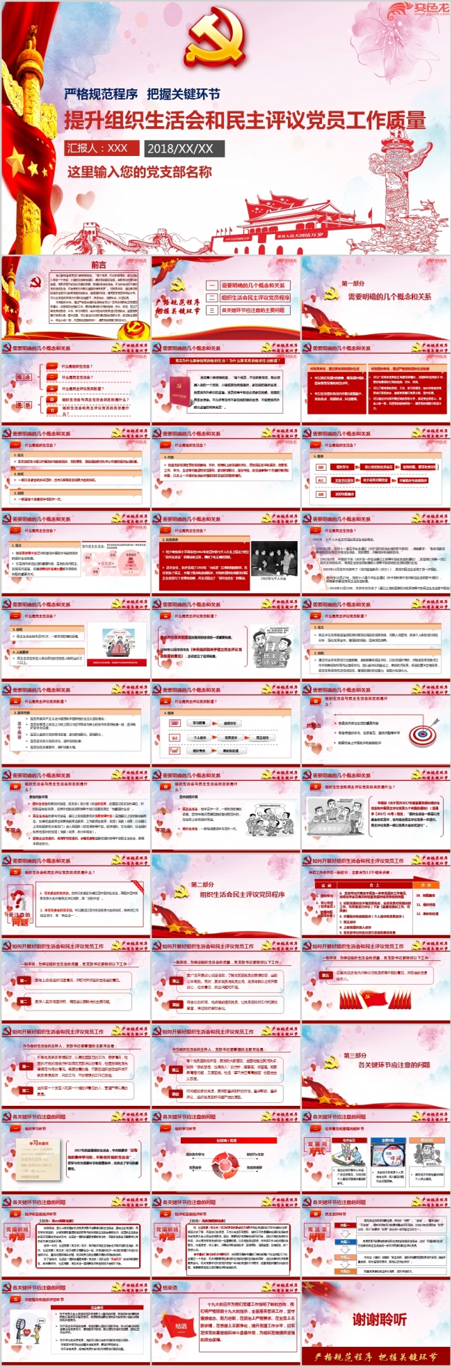 如何提高基层党的组织生活质量党课ppt课件