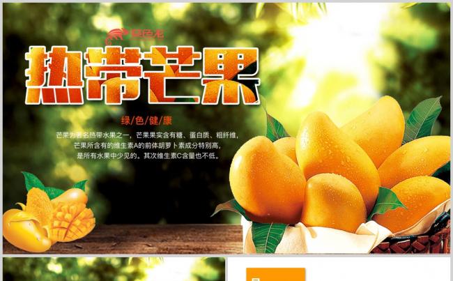 农产品水果芒果产品介绍PPT模板缩略图