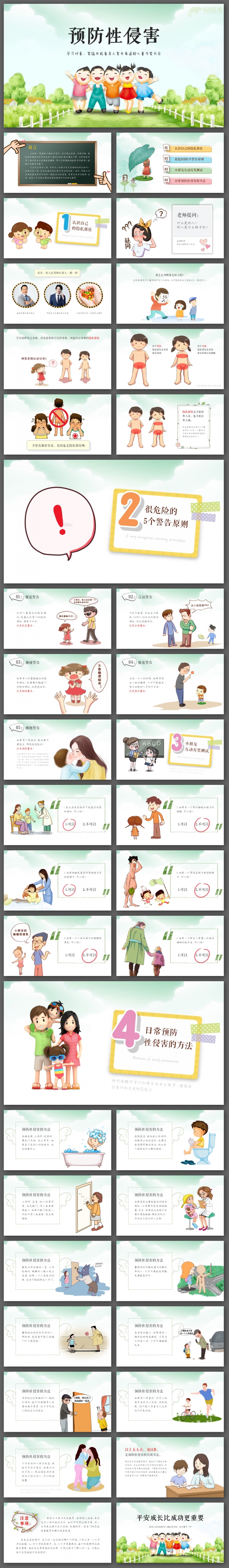 【君先森】优质模板推荐丨儿童防性侵教育课程辅导家长会课件