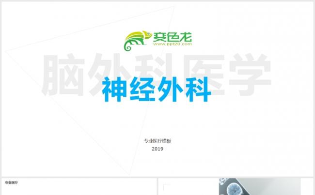 【狂人作品】脑科脑神经脑外科医生医疗医学研究报告PPT模版缩略图