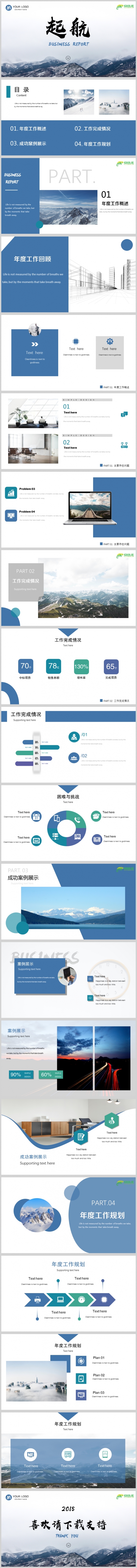 【小奕】大气简约述职报告工作总结计划汇报框架完整PPT