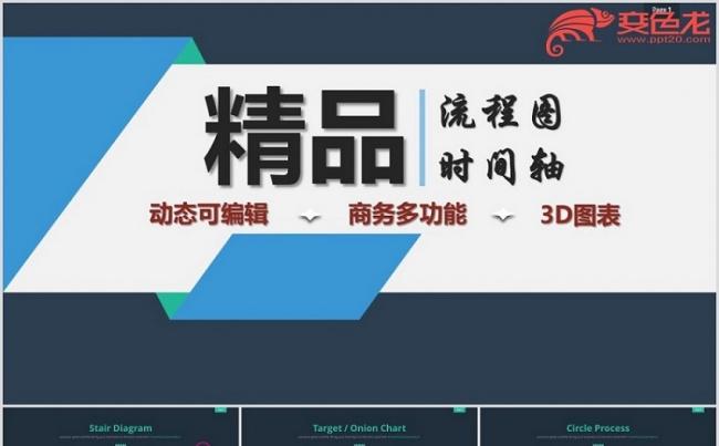商务大型精美可编辑数据图表PPT缩略图