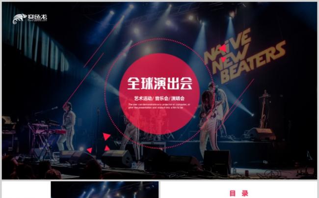 高端艺术娱乐活动音乐明星演唱会介绍展示PPT模板缩略图