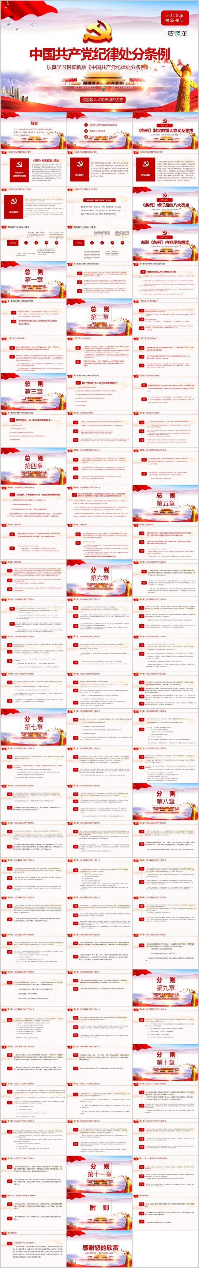 2018最新修订版《中国共产党纪律处分条例》培训ppt课件