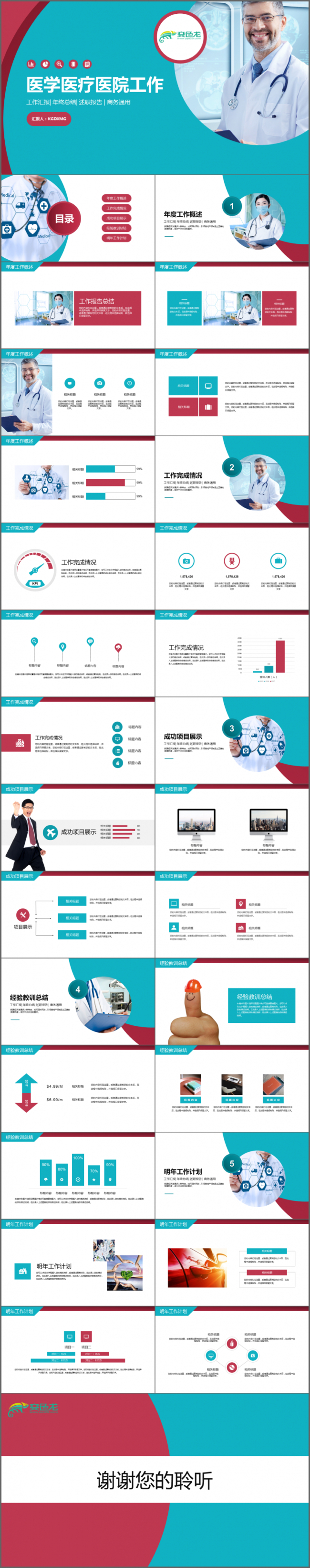 大气简约医学医疗医院科技通用PPT