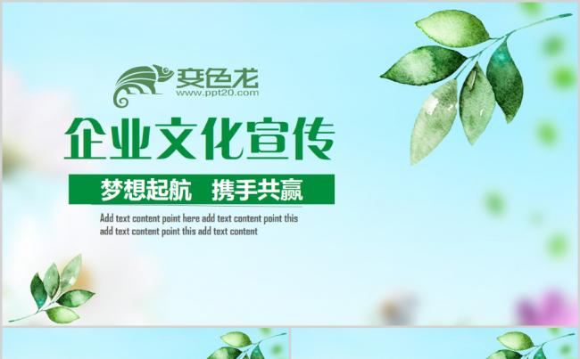 清新简约公司企业文化宣传PPT模板缩略图