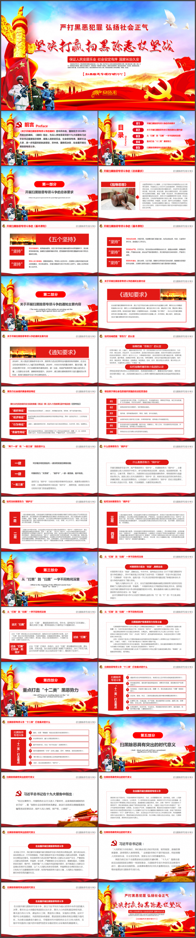 扫黑除恶工作汇报PPT