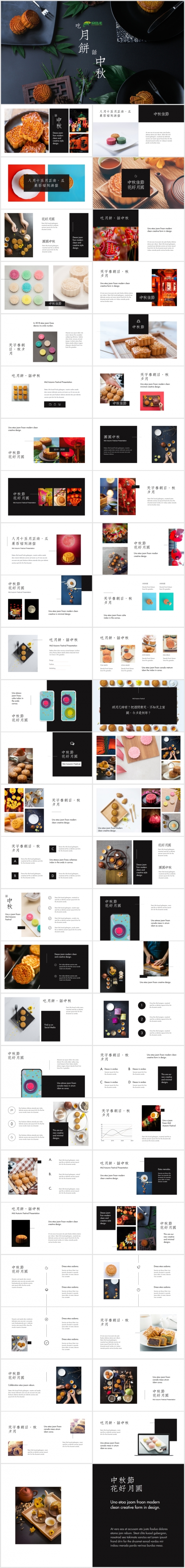 【狂人作品】中秋佳节吃月饼话中秋活动营销策划PPT模板