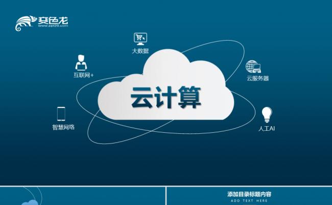 云平台人工智能AI大数据商务简约科技PPT模板缩略图
