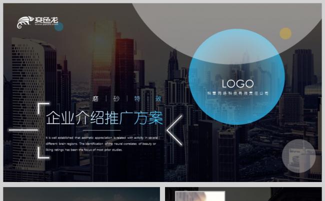 【境海】磨砂效果高端简约企业介绍宣传推广方案模板缩略图
